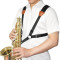 Factory Wholesale Customized Sax Shoulder Strap Padded Ergonomics Design Double Strap Saxophone Suspenders Straps