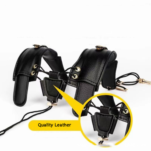 New Arriving Custom Logo Insert Metal Plate Wholesale Ergonomics Design Double Sax Strap Adjustable Saxophone Shoulder  Belt