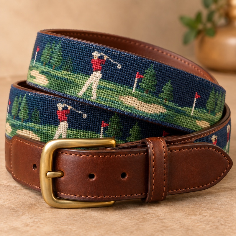 Custom Golf and Needlepoint Belts