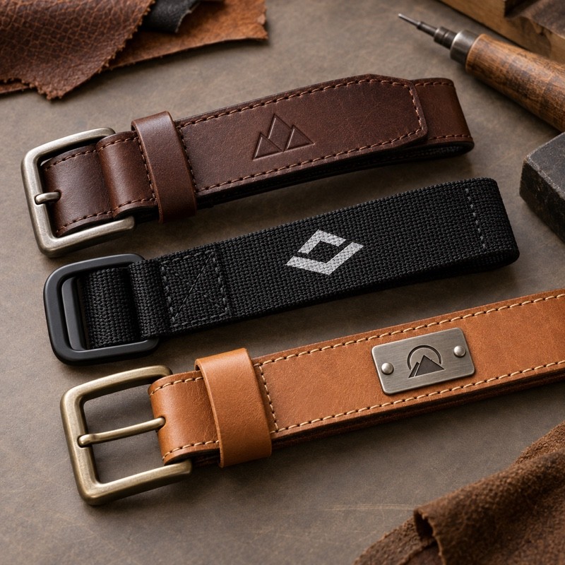Custom Logo Methods for Belts: Embossing, Screen Printing and Metal Plates