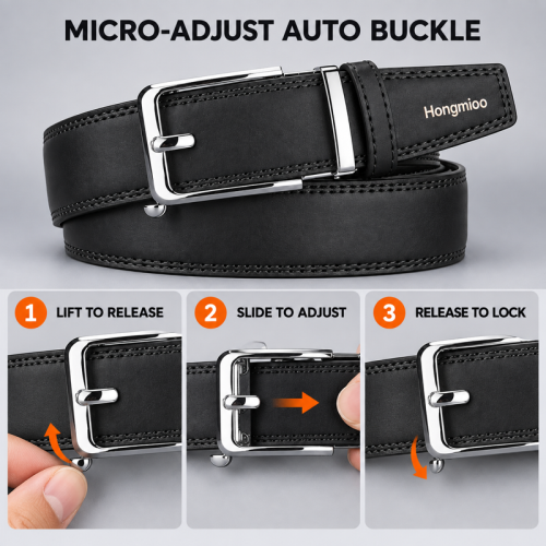 Wholesale PU Golf Belt with Automatic Ratchet Buckle | Custom Logo OEM