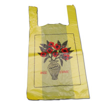 poly printed plastic shopping t-shirt bag