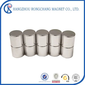 N35 Nickle plated super strong cylinder mini small thin round disc neodymium magnet
