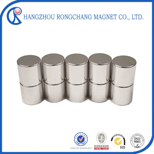 N35 Nickle plated super strong cylinder mini small thin round disc neodymium magnet