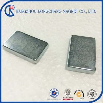 Zinc coated large block magnet neodymium magnet for permanent magnet motor