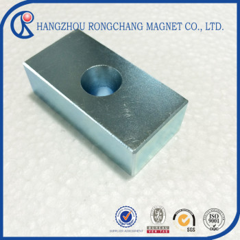 Wholesale Rare Earth Neodymium Super Strong Block N50 Magnets 20x10x4mm Hole 4mm