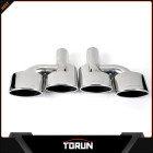 AMG Style Exhaust Muffler Tip Dual Oval W204 Forward Slash Cut Rolled Edge