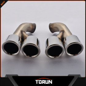 HOT 2pcs/set Modified Car Vehicle Exhaust Tail Muffler Tip Stainless Steel Pipe For Porsche 14 15 Cayenne