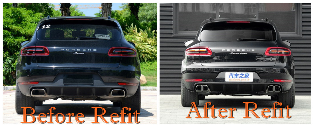 macan square exhaust tip