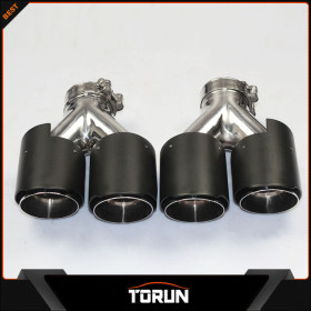 Classical 90diagonal Dual Inlet63mm Outlet89mm for AKRAPOVIC carbon fiber exhaust
