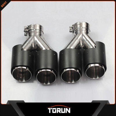 2017 hottest universal bmw akrapovic dual carbon fiber exhaust tip