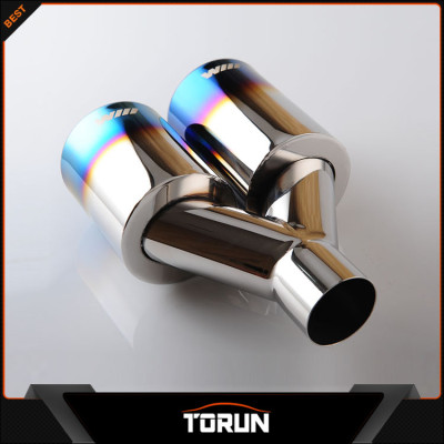 2017 universal bluing stainless steel dual exhaust tip pipes tail pipes