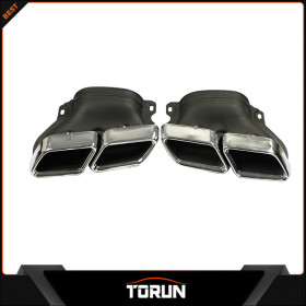 Car Styling Car Exhaust Tip For Mercedes W205 AMG Stainless Steel Twin Exhaust Tips 63mm Double End Pipe Tail Tip