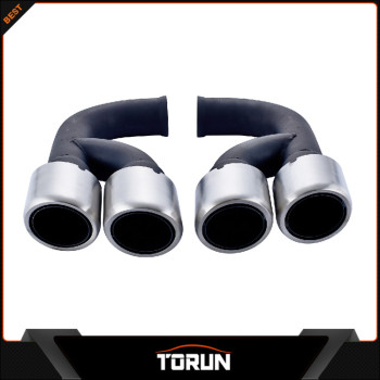 Black polish Brush exhaust tip Car Muffler Tail Tip V6 Exhaust Pipe Tip for Porsche Cayenne V6 2011