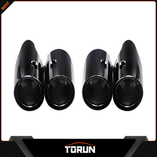2018 newest exhaust tip for macan 3.0 chroming black 4 pieces for one set