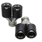 2020 hottest universal for bmw invisibility crator akrapovic dual carbon fiber exhaust tip