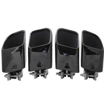 New and hot sale 304 stainless steel dual silencer tips exhaust end pipes muffler square for Universal