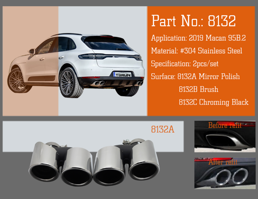 NEW EXHAUST TIPS FOR 2019 MACAN AND 2018 PORSCHE CAYENNE