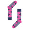 Grey And Pink Argyle Socks
