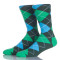 Blue And Green Argyle Socks