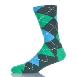 Blue And Green Argyle Socks