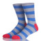 Blue And Grey Stripes Men Sock