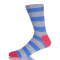 Blue And Grey Stripes Men Sock