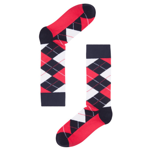 Red And Black Argyle Socks