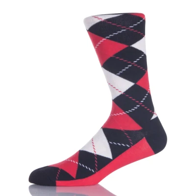 Red And Black Argyle Socks