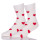White Sock With Red Hearts