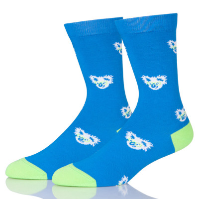 Cartoon Koala Women Blue Socks