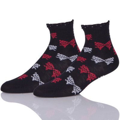 Black Women Socks With Bowknot
