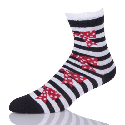 Stripes Socks With Bowknot