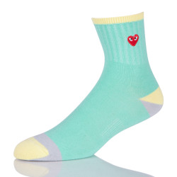 Girl Sock With Embroidery Logo
