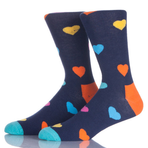 Colorful Heart Knitted Girl Socks