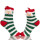 Red Knitted Plush Christmas Stocking Socks