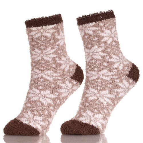 Soft Thick Warm Slipper Socks Winter Fleece Lined Fuzzy Non-Skid Children Home Socks
