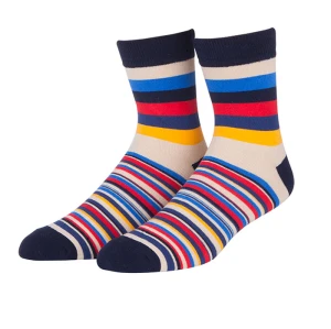 The New Design Colorful Black Yellow Striped Custom Make Your Own Socks Men Socks