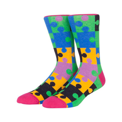 New Designer Sheer Puzzle Socks Funny