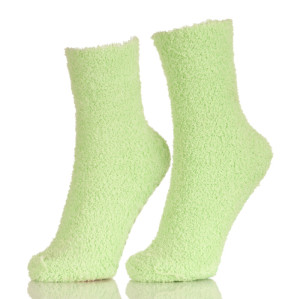 Hot Sales Women Girls Warm Winter Soft Bed Floor Socks Fluffy With Pure Color