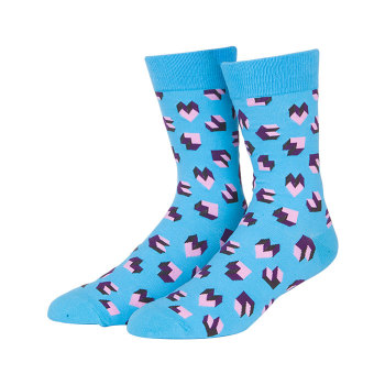 Wholesale Fancy Multi Heart Pattern Design Crew Socks From China Factory