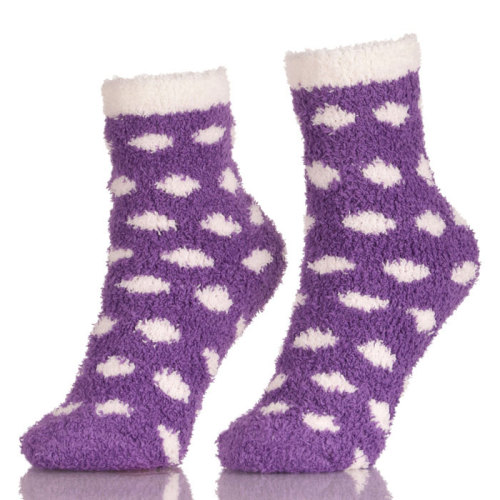 Colorful 6 Womens Cozy Slipper Fuzzy Ankle Floor Socks