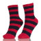 Women's Super Soft Warm Microfiber Blur Comfort Stripe Series Crew Socks