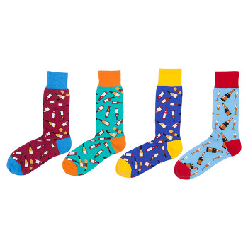 Wine And Brush Pattern Unisex Socks Import Socks Wholesale Price Socks