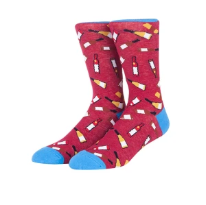 Wine And Brush Pattern Unisex Socks Import Socks Wholesale Price Socks