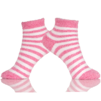 Women's Winter Socks Knitted Slip Sweat Warm Cute Cartoon Stripes Home Slippers Socks
