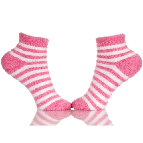 Women's Winter Socks Knitted Slip Sweat Warm Cute Cartoon Stripes Home Slippers Socks