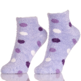 Super Soft Point Pattern Anti-Slip Fuzzy Ankle Warm Socks Winter