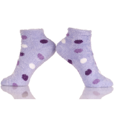 Super Soft Point Pattern Anti-Slip Fuzzy Ankle Warm Socks Winter