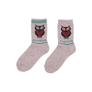 Owl Pattern Cute Cotton Cute Fuzzy Animal Ankle Socks For Young People